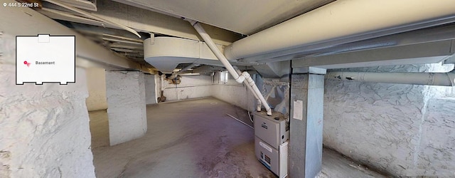 444 S 22nd St, Columbus, OH 43205 - unfinished basement with heating unit