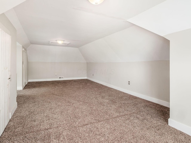 444 S 22nd St, Columbus, OH 43205 - bonus room featuring carpet, baseboards, and lofted ceiling