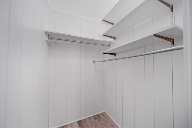 spacious closet featuring wood finished floors
