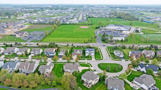 drone / aerial view with a residential view