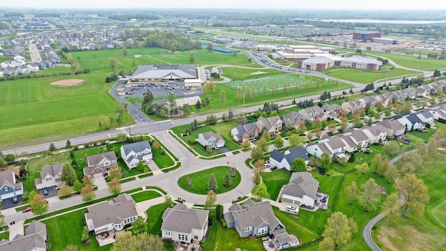 drone / aerial view with a residential view