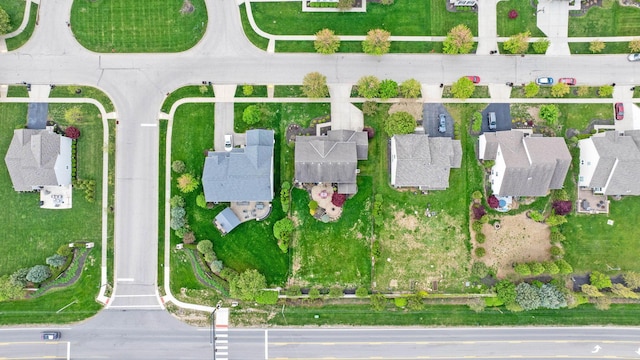 aerial view with a residential view