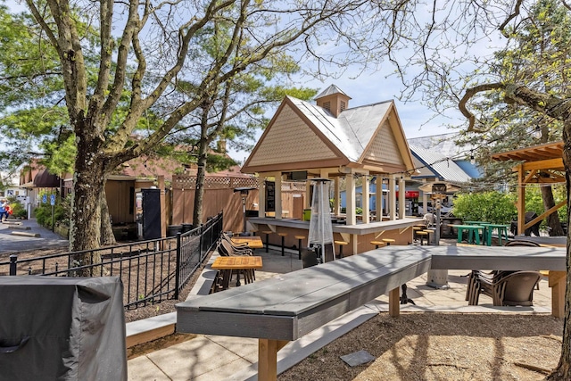 exterior space with fence