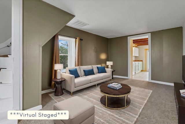 8400 16th Rd Unit Sw, Amanda, OH 43102 - carpeted living room featuring visible vents and baseboards