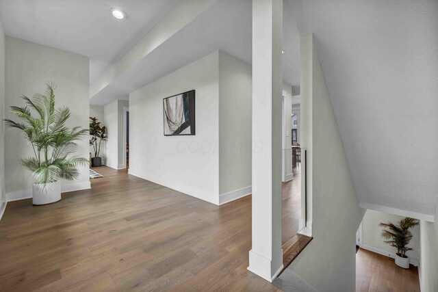 362-366 Zimpfer St Unit 1-3, Columbus, OH 43206 - corridor featuring baseboards, wood finished floors, and recessed lighting