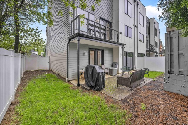 362-366 Zimpfer St Unit 1-3, Columbus, OH 43206 - back of house with a patio, a balcony, an outdoor hangout area, and cooling unit