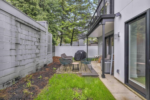 362-366 Zimpfer St Unit 1-3, Columbus, OH 43206 - view of yard with fence, a patio area, and central air condition unit