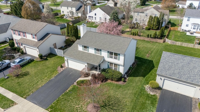 birds eye view of property featuring a residential view