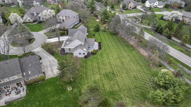 aerial view featuring a residential view