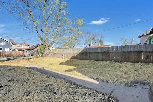 view of yard with fence private yard