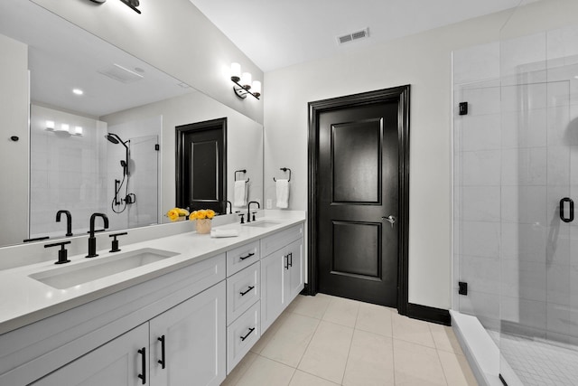 225 John H Mcconnell Blvd Unit 705, Columbus, OH 43215 - full bathroom with a shower stall, a sink, and visible vents