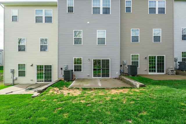 858 Blackcomb Dr, Cincinnati, OH 45244 - rear view of property with a patio area, central AC unit, and a lawn