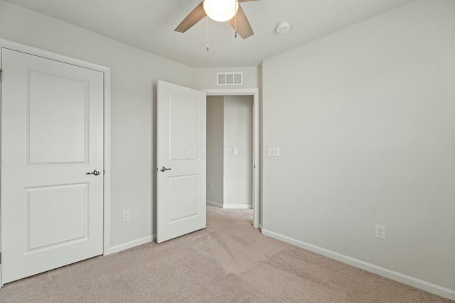 858 Blackcomb Dr, Cincinnati, OH 45244 - unfurnished bedroom featuring visible vents, baseboards, ceiling fan, and carpet floors