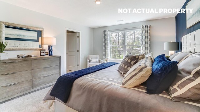 bedroom with carpet floors