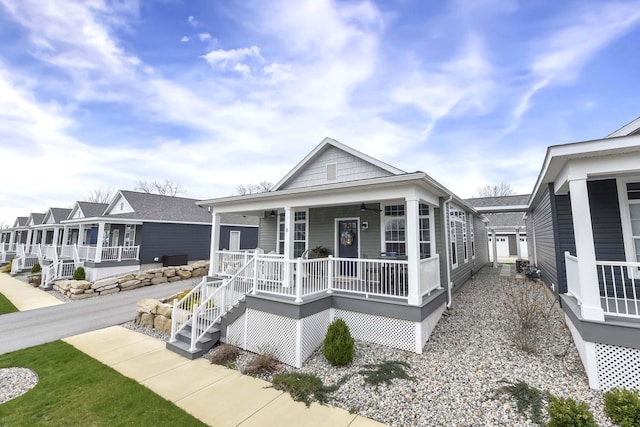 view of front of property with covered porch