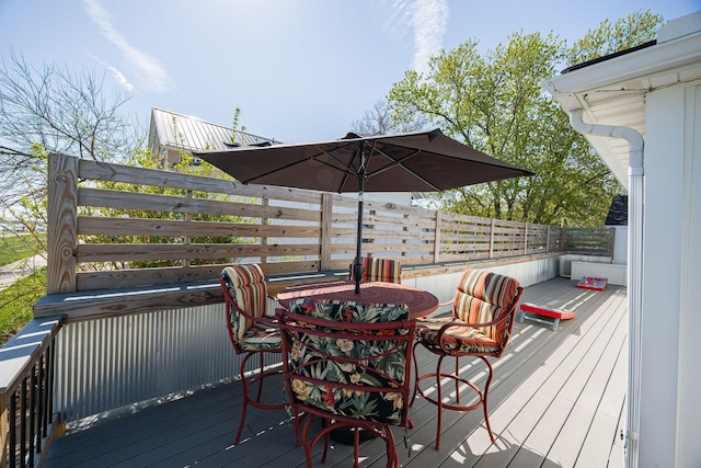 view of wooden terrace