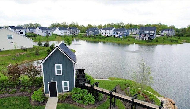 view of water feature featuring a residential view