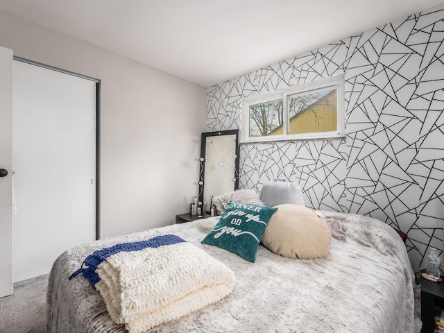 view of carpeted bedroom