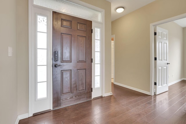 5351 Lilac Ave, Grove City, OH 43123 - entrance foyer with dark wood-style flooring and baseboards