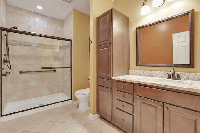 5351 Lilac Ave, Grove City, OH 43123 - full bath featuring a shower stall, vanity, and tile patterned floors