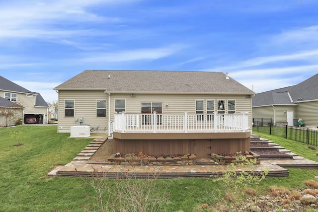 5351 Lilac Ave, Grove City, OH 43123 - rear view of property with a wooden deck