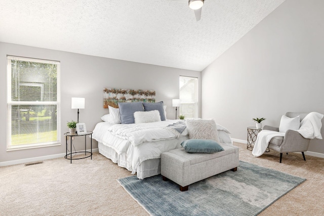 1148 Challis Springs Dr, New Albany, OH 43054 - carpeted bedroom featuring a textured ceiling, baseboards, and a ceiling fan