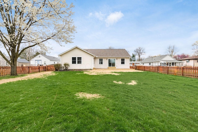 277 Cherrington Rd, Westerville, OH 43081 - rear view of property featuring a yard, a fenced backyard, and a patio area