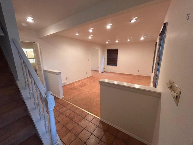 interior space featuring recessed lighting