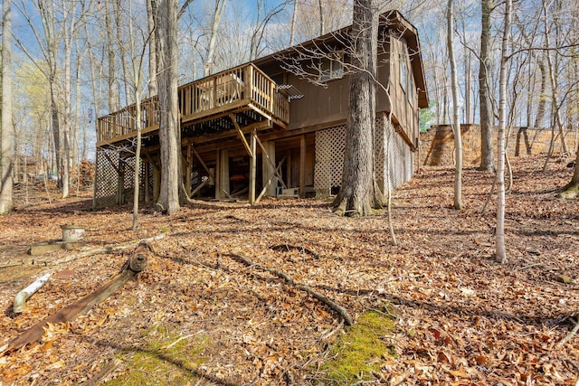 exterior space with a deck