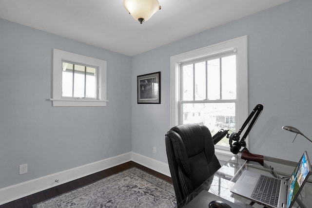 78 N Burgess Ave, Columbus, OH 43204 - office with dark wood-type flooring and baseboards
