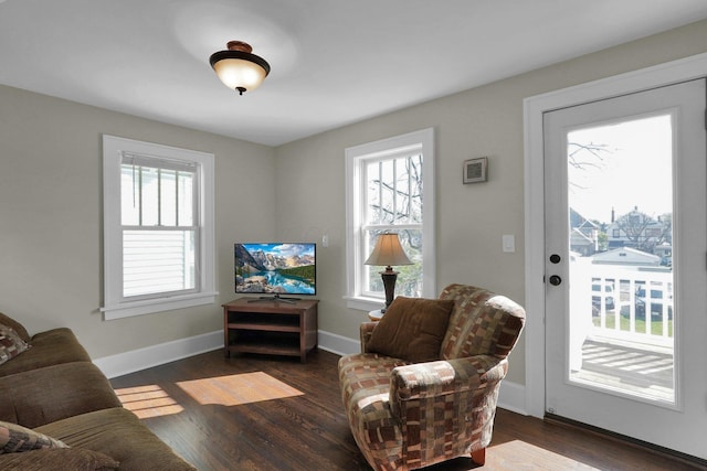 78 N Burgess Ave, Columbus, OH 43204 - living room with baseboards and wood finished floors