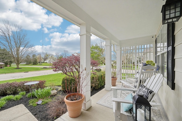 6690 Hermitage Dr, Westerville, OH 43082 - view of patio featuring covered porch