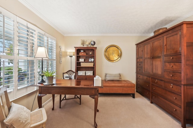 6690 Hermitage Dr, Westerville, OH 43082 - office area with light carpet and crown molding