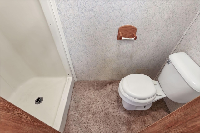 2445 Columbus Lancaster Rd NW Unit 147, Lancaster, OH 43130 - full bath with a shower stall, wallpapered walls, and toilet