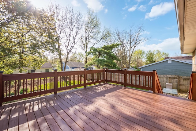 deck with fence
