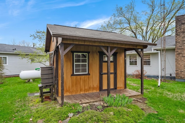 view of shed