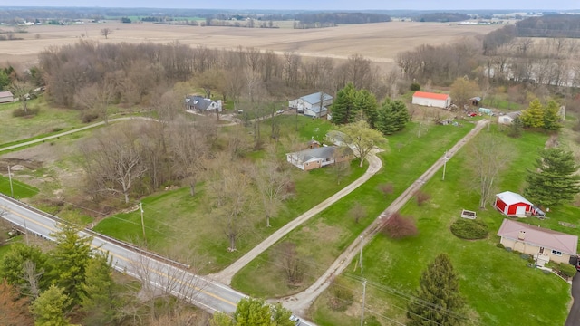 drone / aerial view with a rural view