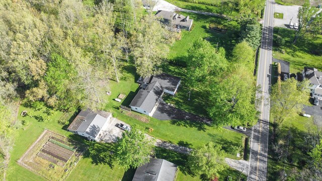 drone / aerial view featuring a rural view