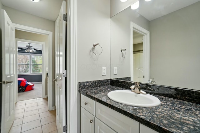 4201 Penrith Ct, Dublin, OH 43016 - bathroom featuring baseboards, tile patterned floors, and vanity