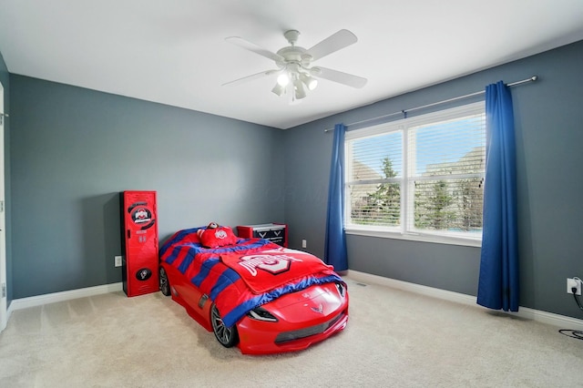 4201 Penrith Ct, Dublin, OH 43016 - carpeted bedroom featuring ceiling fan and baseboards