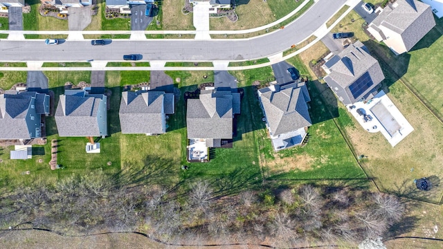 drone / aerial view with a residential view