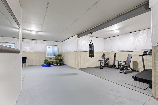 view of workout area