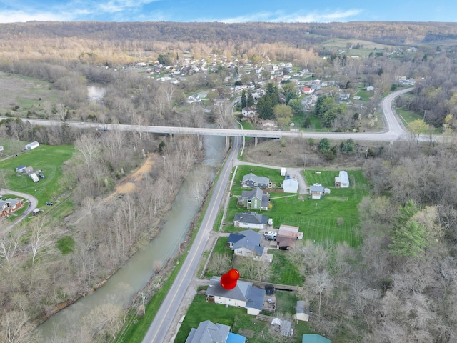 aerial view with a residential view