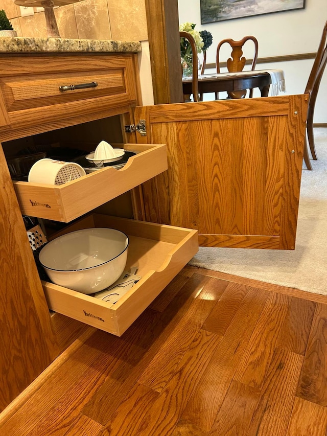 details with wood finished floors