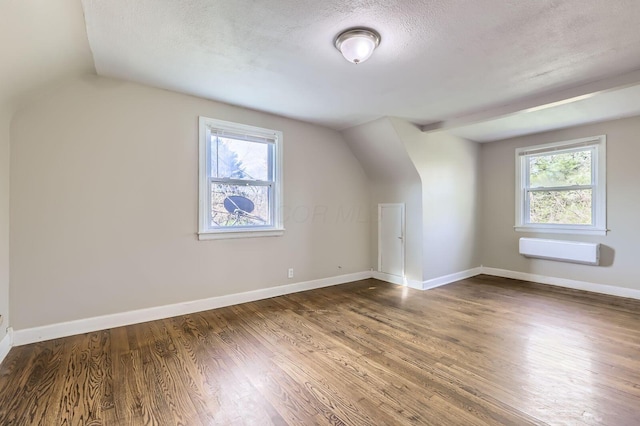 595 Collingwood Ave, Columbus, OH 43213 - bonus room featuring lofted ceiling, baseboards, wood finished floors, and a textured ceiling