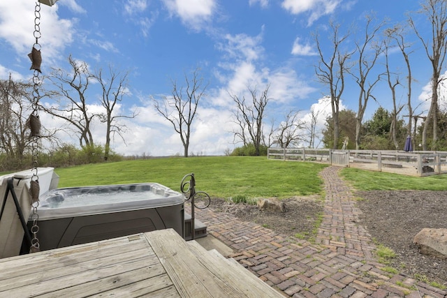 1649 Loudon St, Granville, OH 43023 - exterior space featuring fence and a hot tub