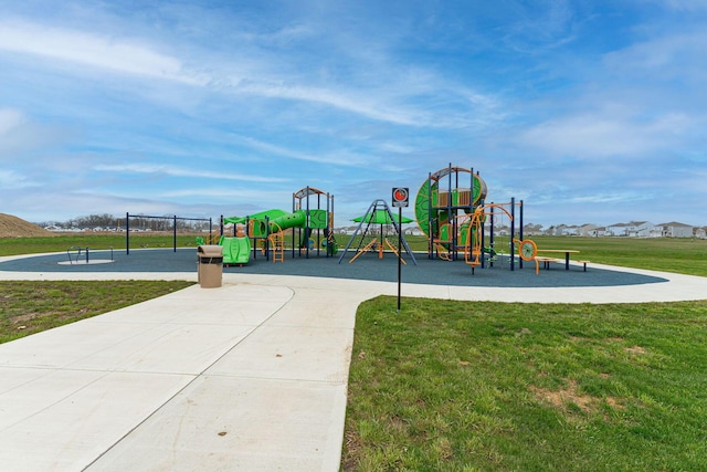 community playground featuring a yard
