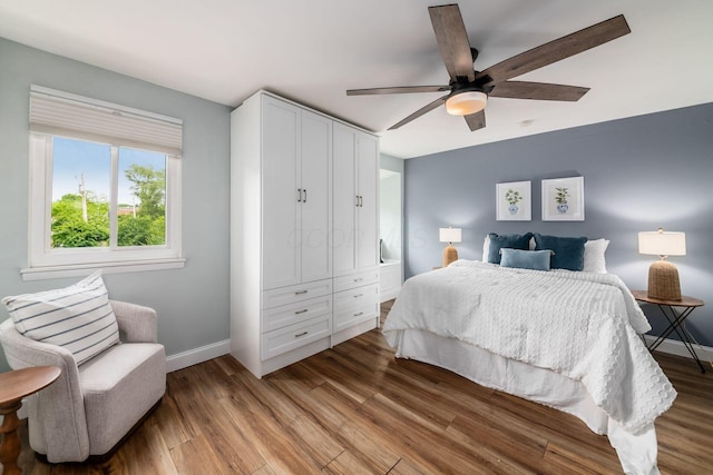 3588 Reed Rd Unit 4, Columbus, OH 43221 - bedroom featuring light wood finished floors and a ceiling fan