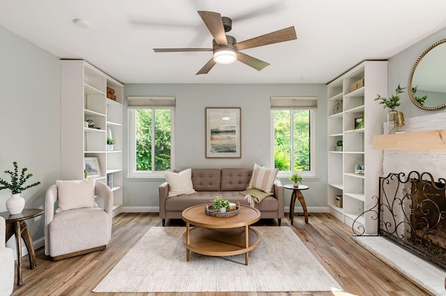 3588 Reed Rd Unit 4, Columbus, OH 43221 - living area with light wood-style flooring and ceiling fan