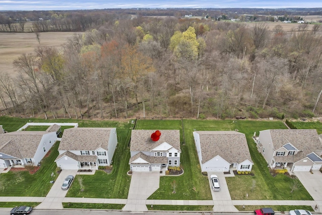 bird's eye view with a residential view